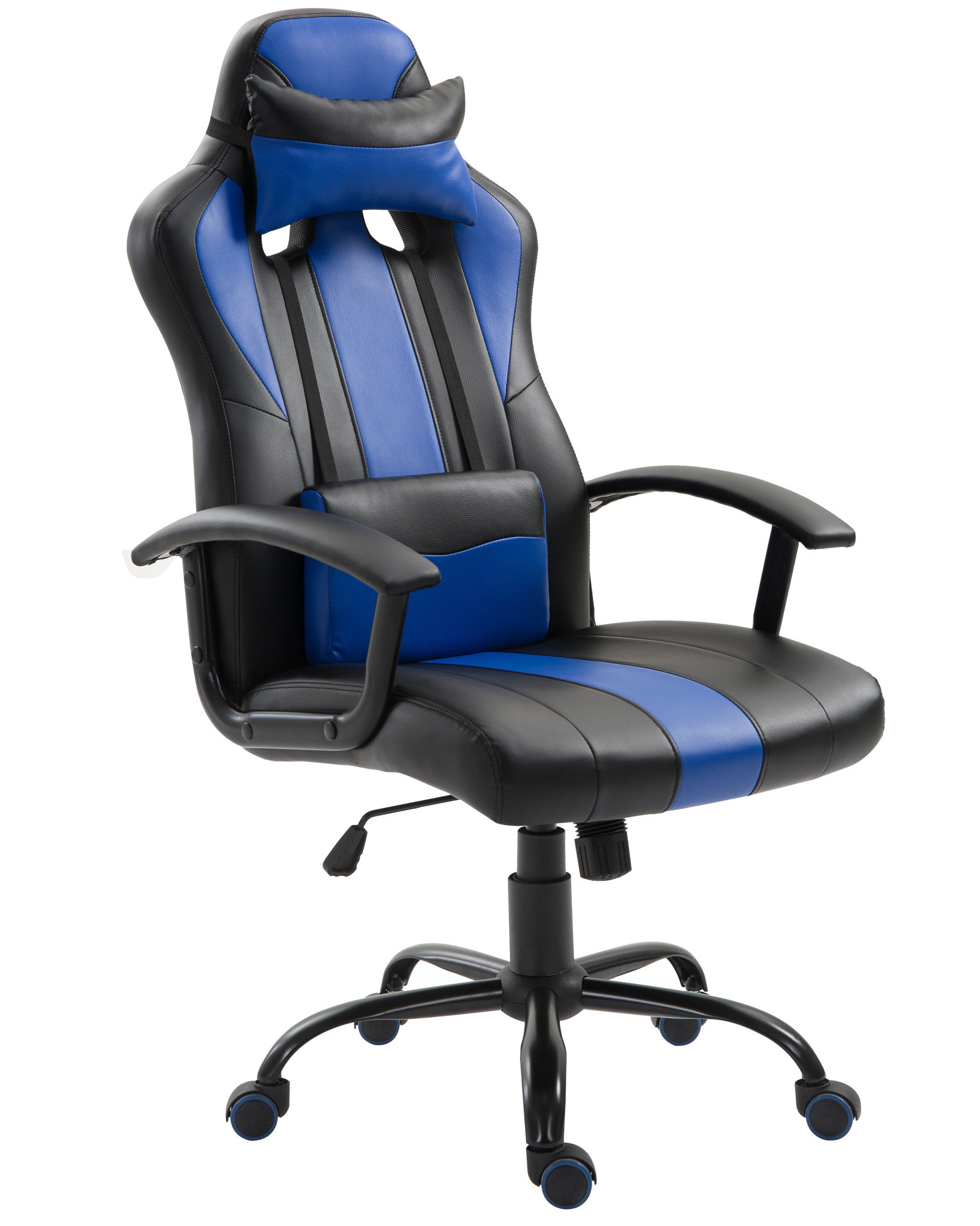 Symple Stuff High Back PU Leather Task Seat with Lumbar Support and Pillow PC Racing Game Chair Reviews Wayfair